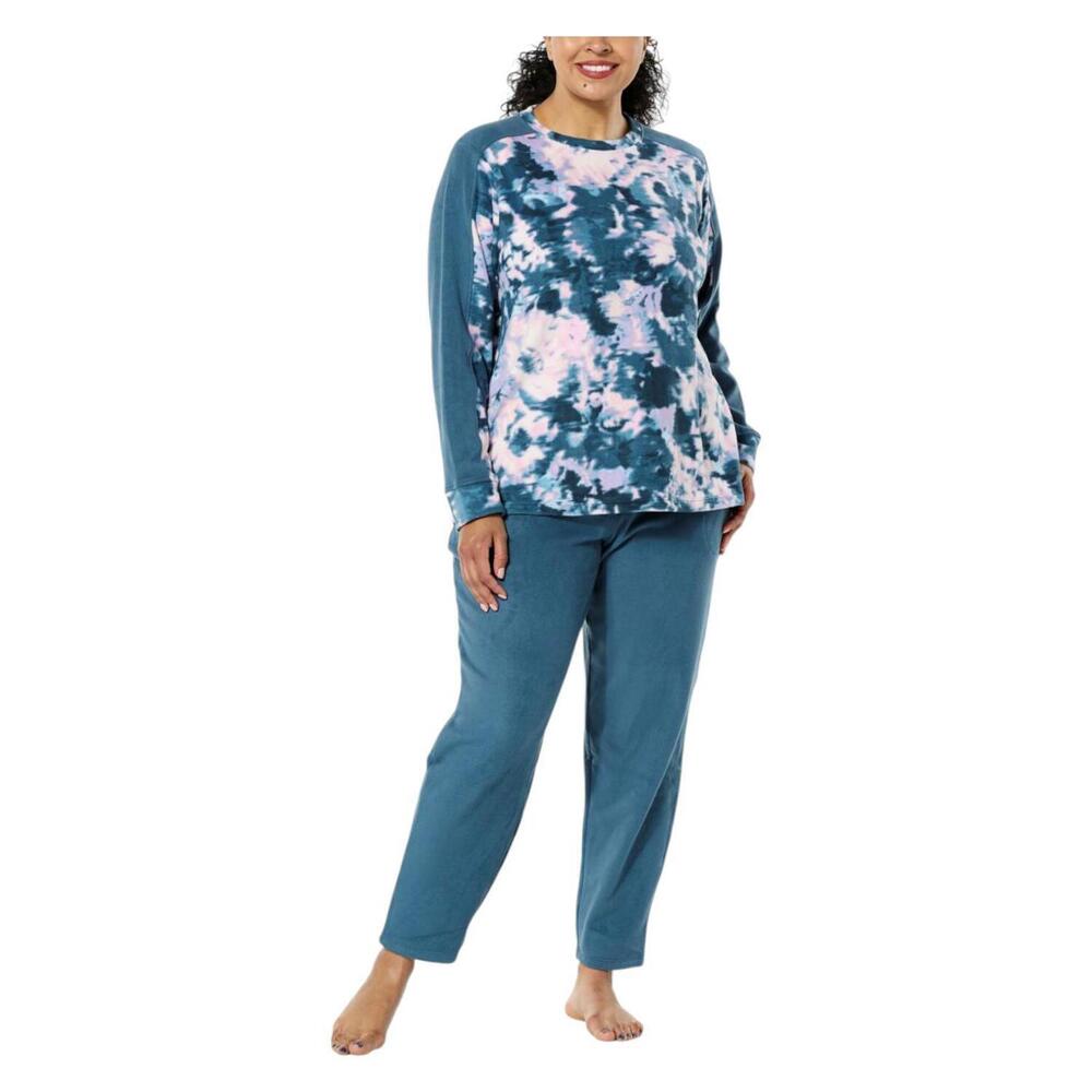 Comfort Code Women's 2-piece Top Pant Lounge Set Blue - Regular